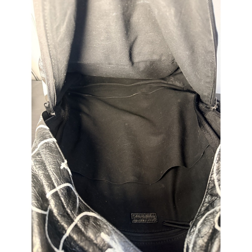 Balenciaga Explorer Graffiti Backpack Black Lambskin Rare Dustbag - Picture 3 of 16